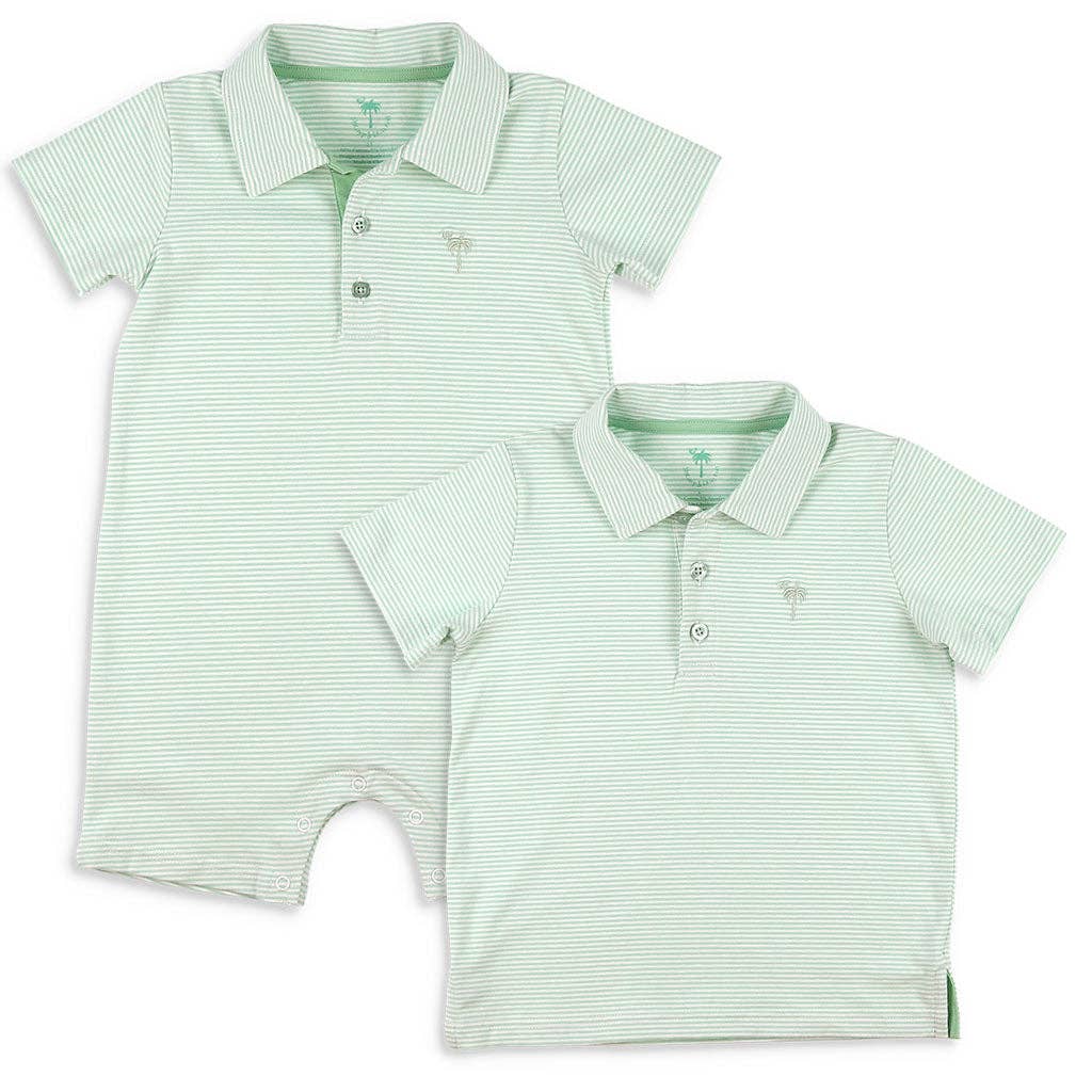 Mist Stripe Youth Polo