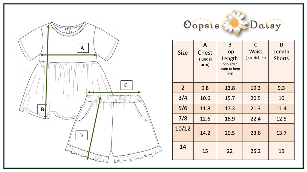 Kids Sand Blush Stripe Pocket Ruffle Short Set