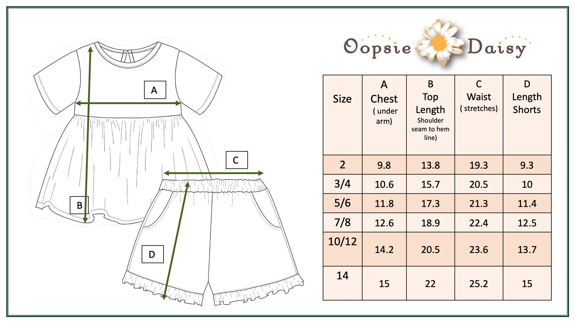 Kids Sand Blush Stripe Pocket Ruffle Short Set