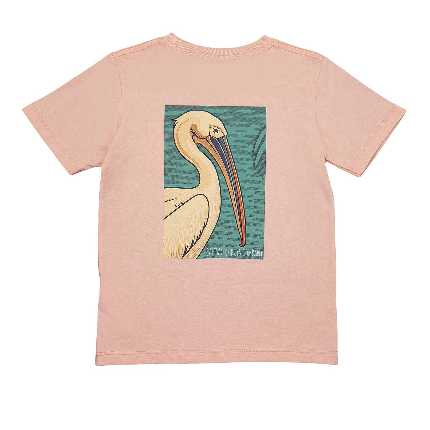 Boys Pelican SS Graphic Tee- Salmon