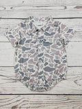 Camouflage Printed Baby Boy Bubble with Pocket