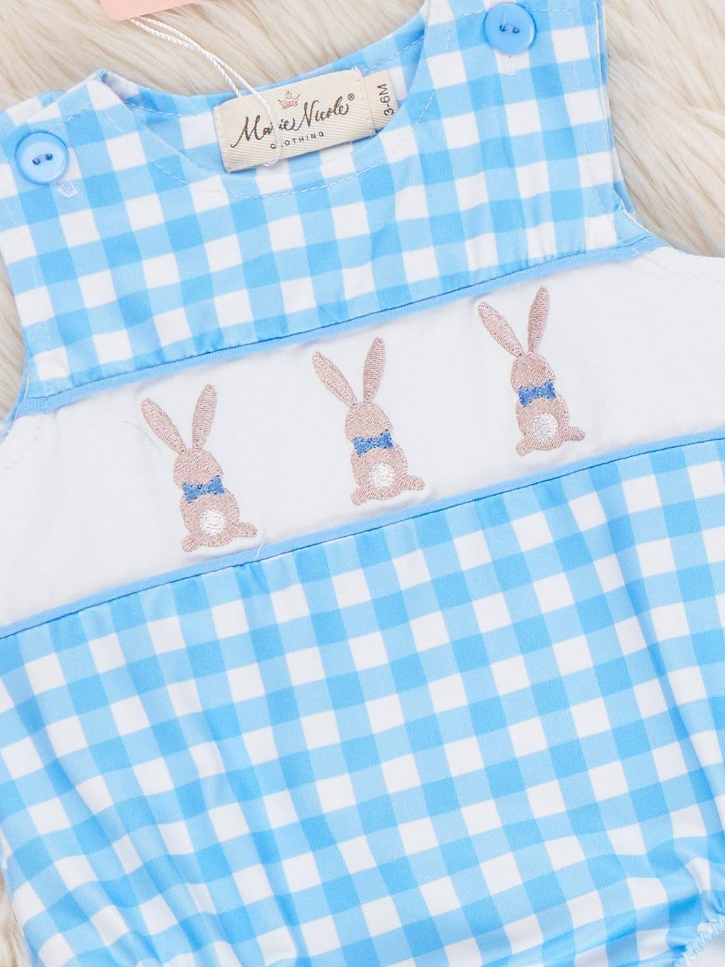 Breezy Bunnies Embroidered Romper