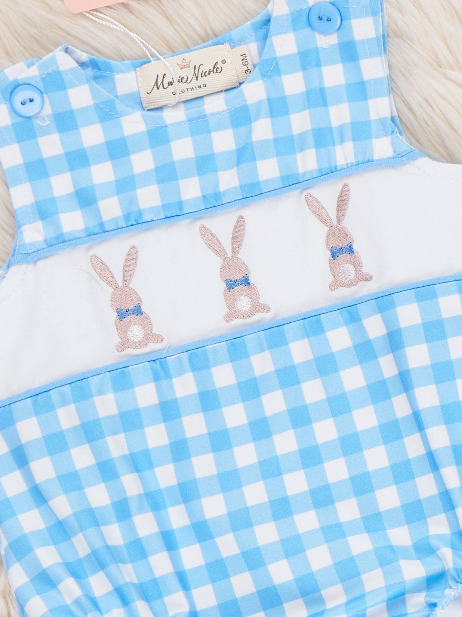 Breezy Bunnies Embroidered Romper