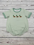 Baby Boy Duck Appliqué Bubble