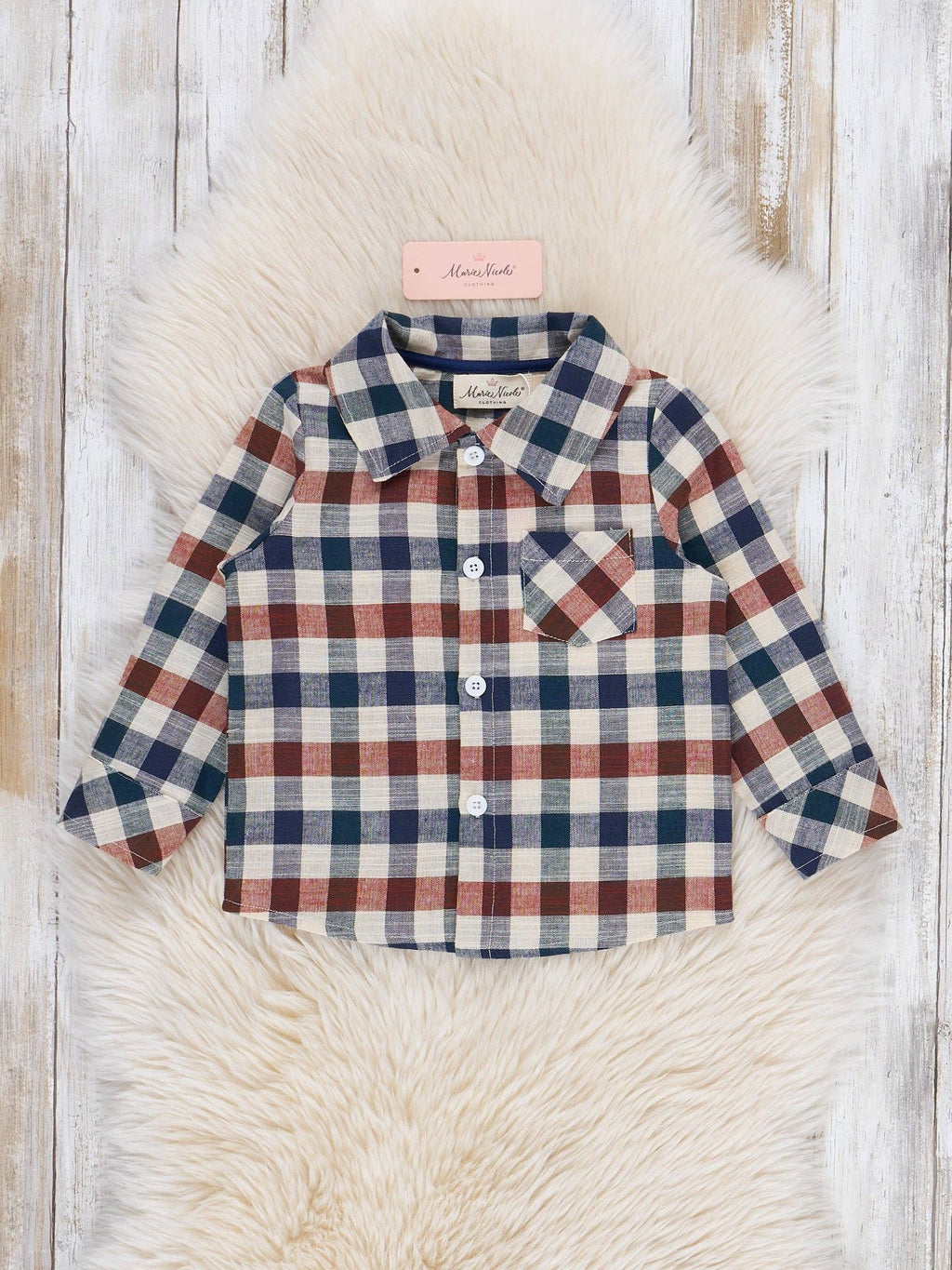 Fall Vintage Plaid Button Up