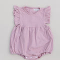 Ruffled Bubble Onesie: Pink